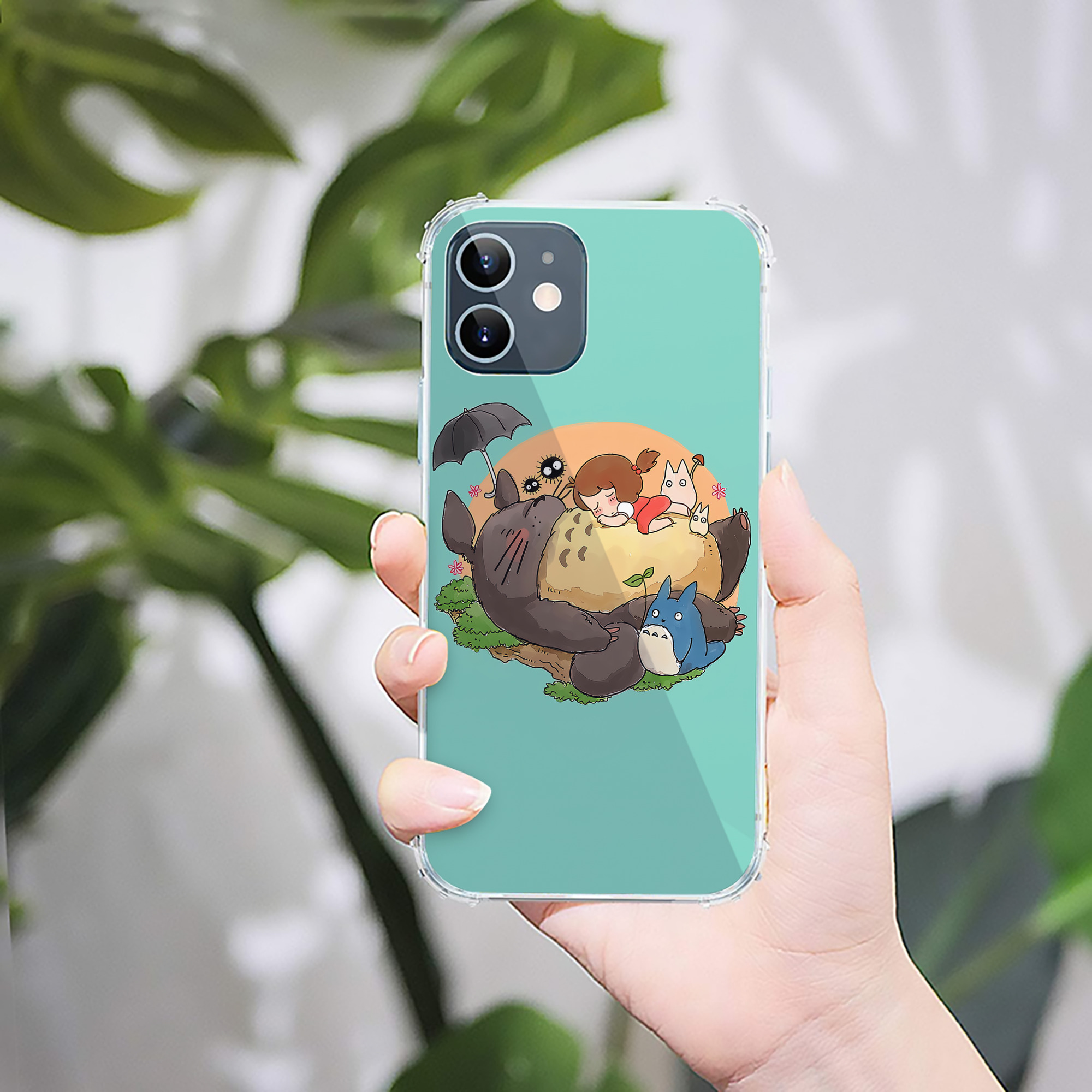 （画像用） となりのトトロ 草壁メイ 草壁サツキ My Neighbor Totoro Satsuki Kusakabe Mei Kusakabe 【iPhone 12シリーズ対応】透明スマホケース（クリアソフトケース）